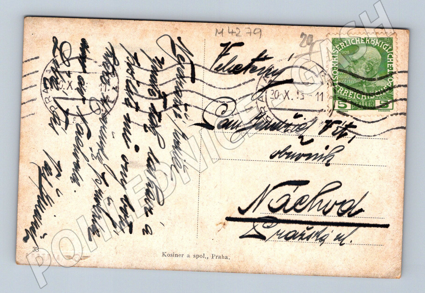 Pohlednice Praha Hradčany a Malá Strana 1911 kolor (M4279)