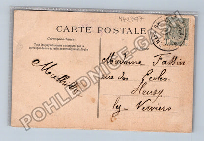 Pohlednice Francie Un Bonjour dAnvers květiny vlaštovky (M42797)