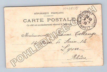 Pohlednice Francie kytice květin novoroční přání 1908 (M42805)