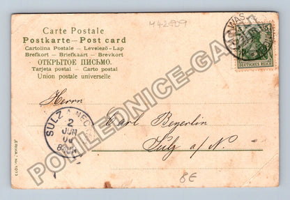 Pohlednice Německo Fröhliche Pfingsten vlak krajina 1906 (M42809)