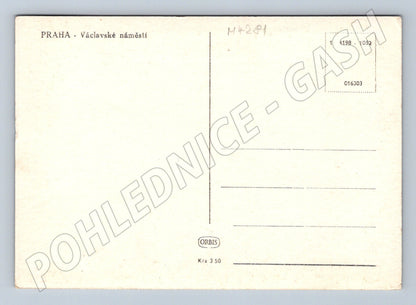Pohlednice Praha Václavské náměstí tramvaje Orbis (M4281)