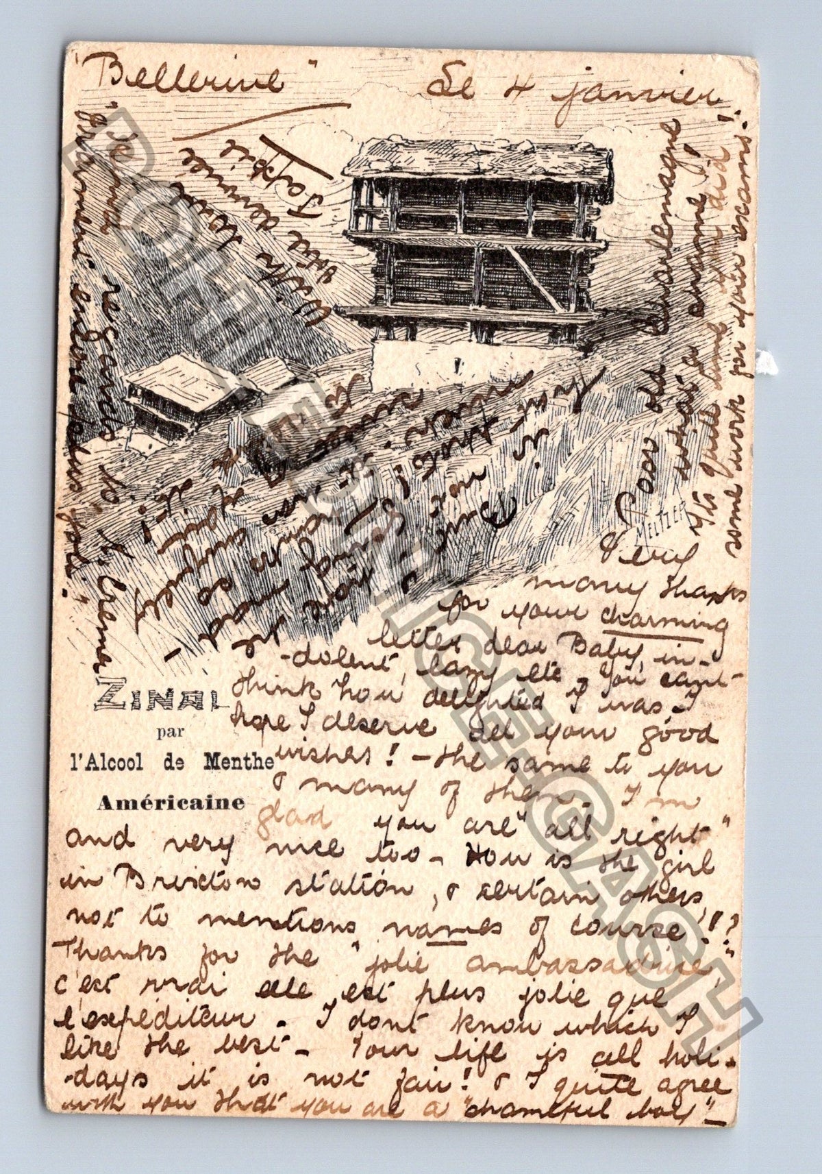 Pohlednice Belgie Liege kresba okno 1905 (M42813)