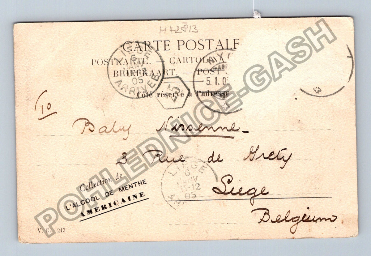 Pohlednice Belgie Liege kresba okno 1905 (M42813)