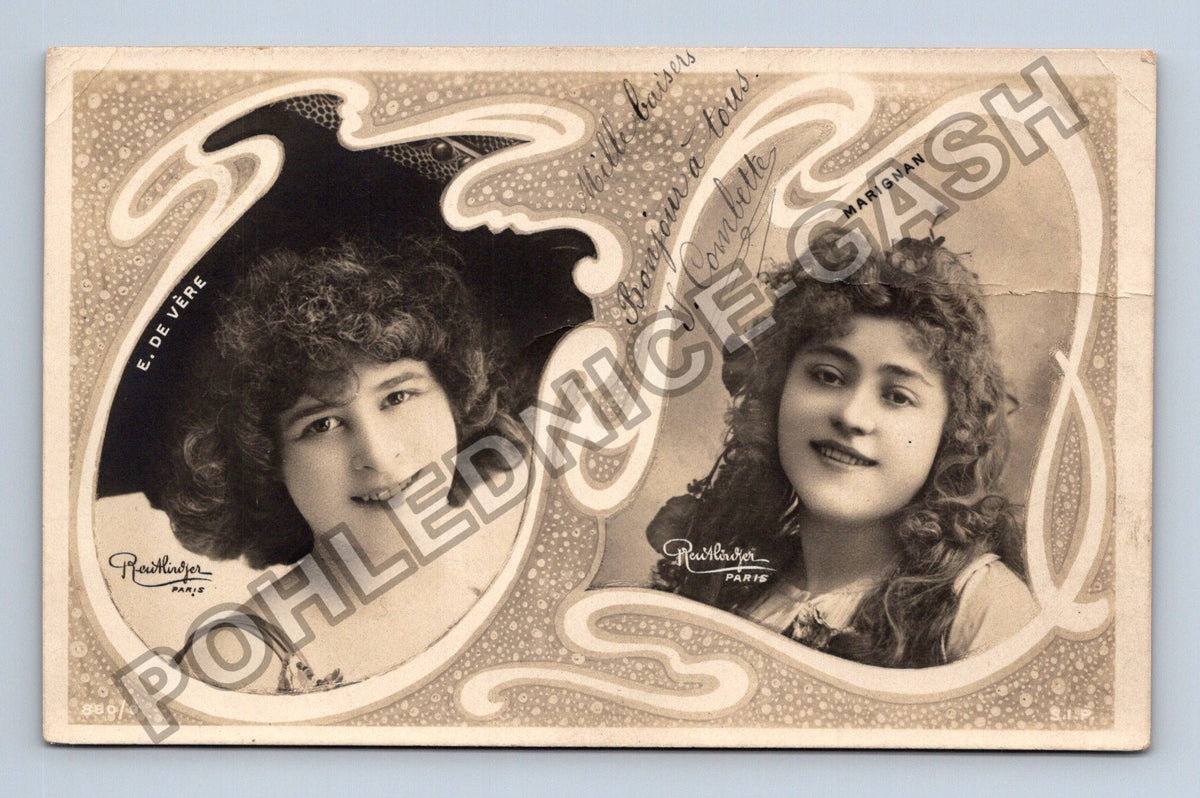 Pohlednice Francie herečky E. de Vere J. Combette 1904 (M42829)