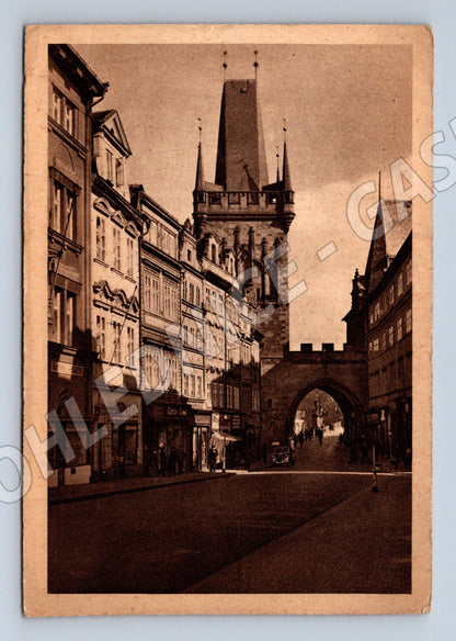 Pohlednice Praha Malostranské věže starý motiv (M4284)