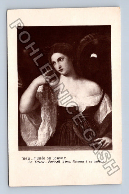 Pohlednice Francie Paříž Louvre Le Titien Portrét ženy (M42847)