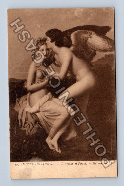 Pohlednice Francie Paříž Louvre Amour et Psyché Gérard (M42848)