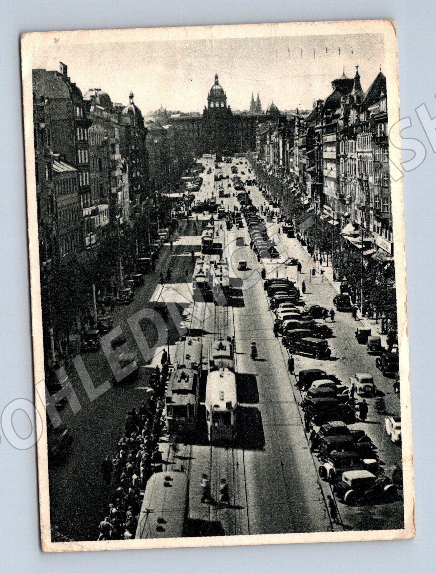 Pohlednice Praha Václavské náměstí 1947 historická (M4285)