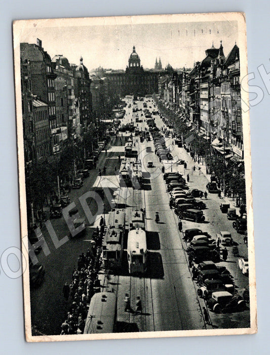 Pohlednice Praha Václavské náměstí 1947 historická (M4285)