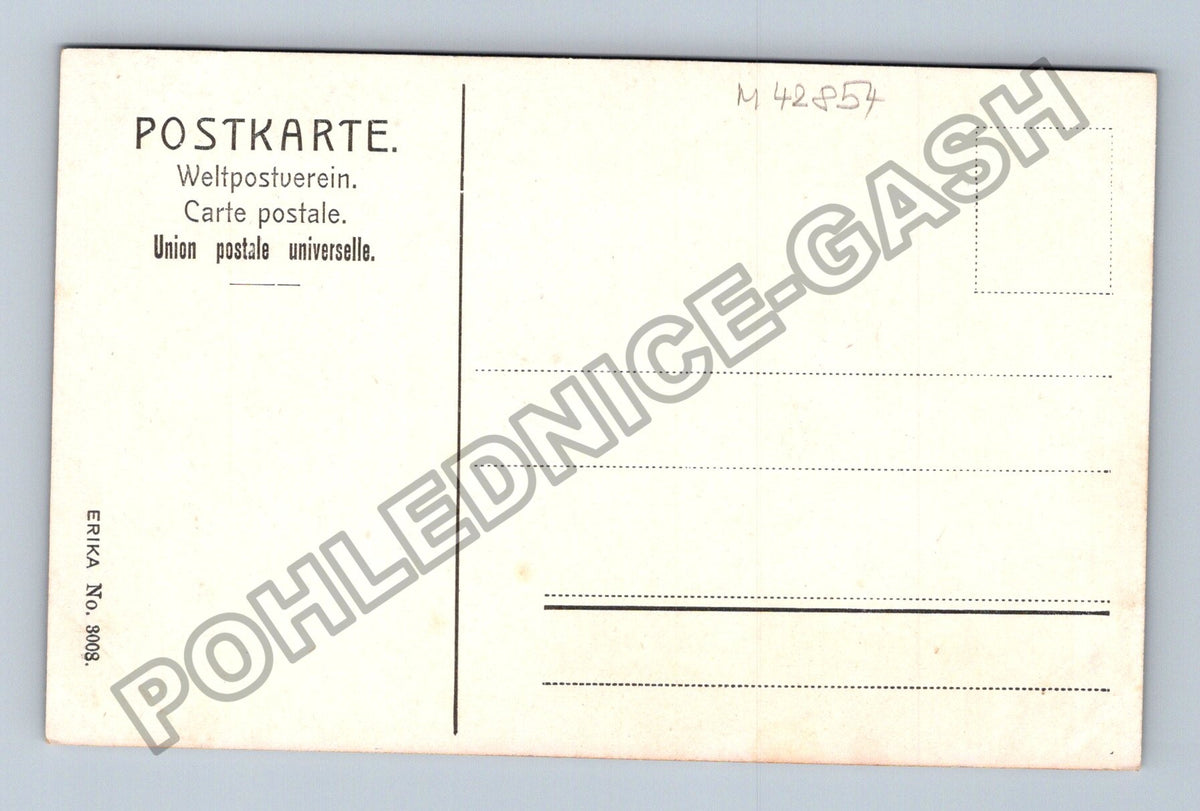 Pohlednice Zátiší u okna s červenými květy (M42854)