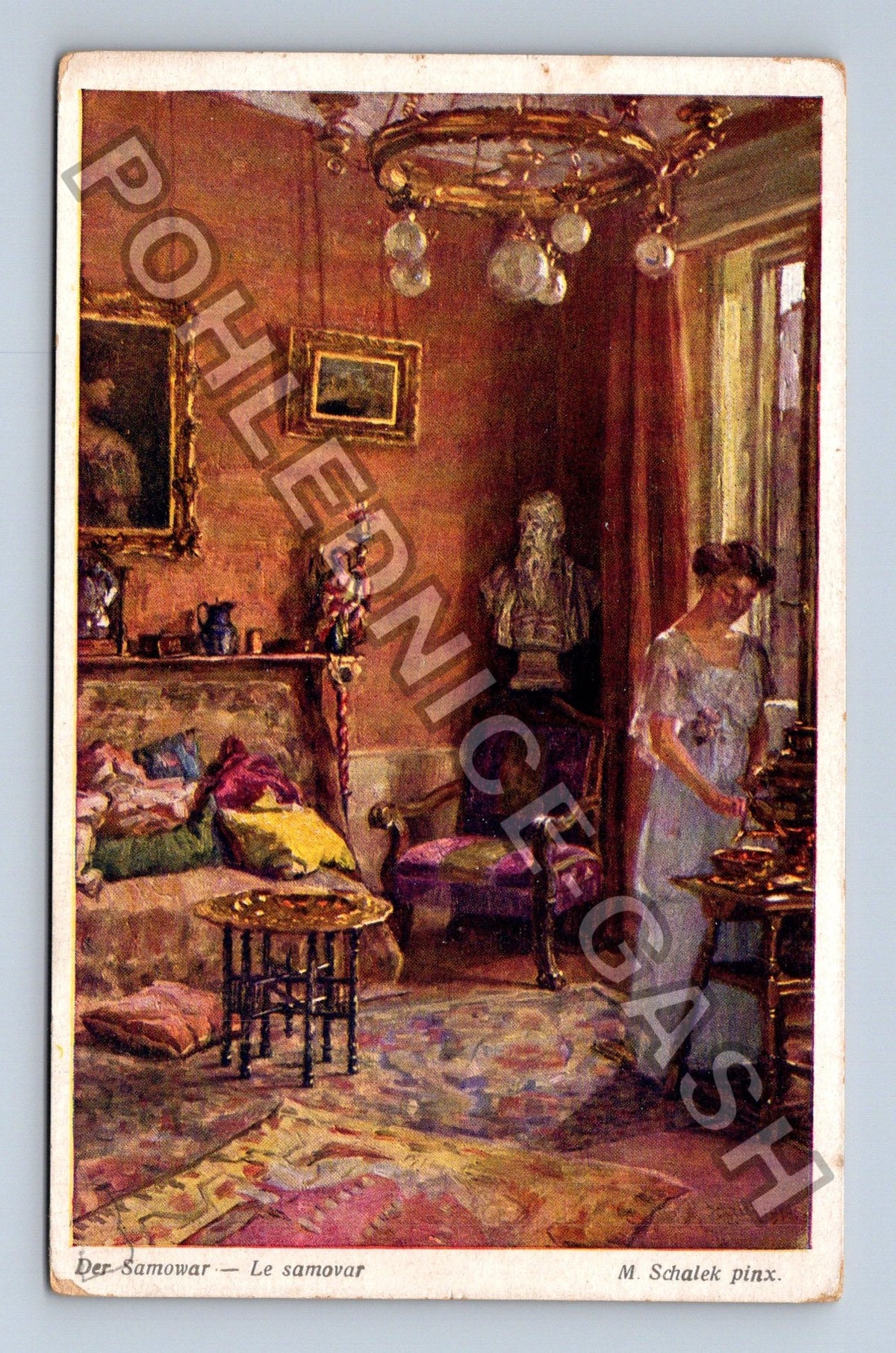 Pohlednice Der Samowar M Schalek pinx (M42855)