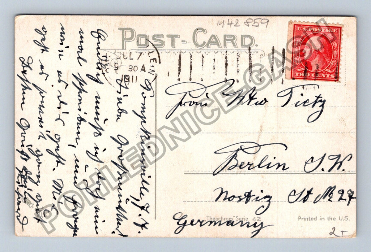 Pohlednice Německo fantaskní noční scéna 1911 (M42859)