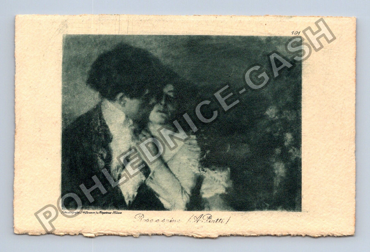 Pohlednice Romantický pár A Patti reprodukce malby (M42862)