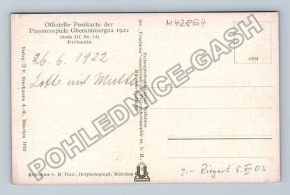 Pohlednice Passionsspiele Oberammergau 1922 Bethania (M42864)
