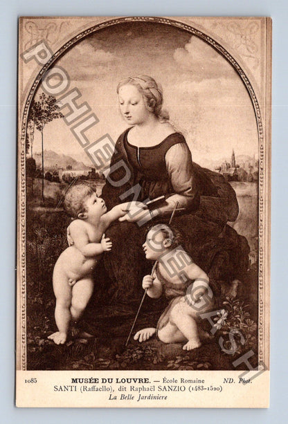 Pohlednice Francie Paříž Louvre Raffael La Belle Jardiniere (M42867)