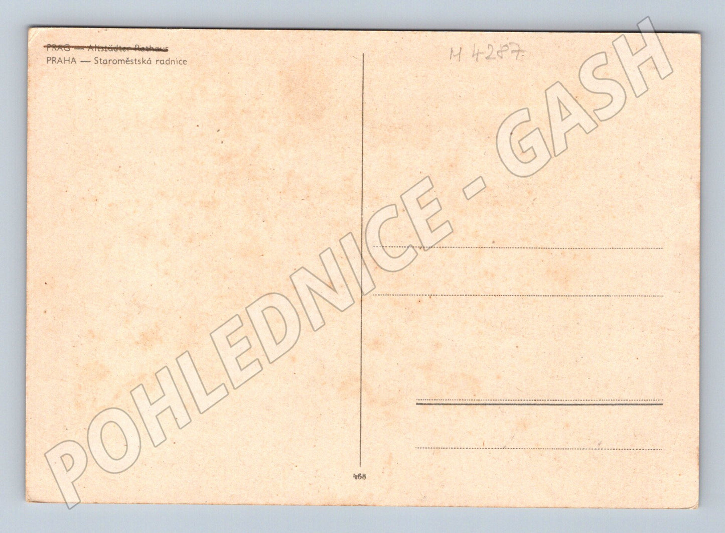 Pohlednice Praha Staroměstská radnice černobílá (M4287)