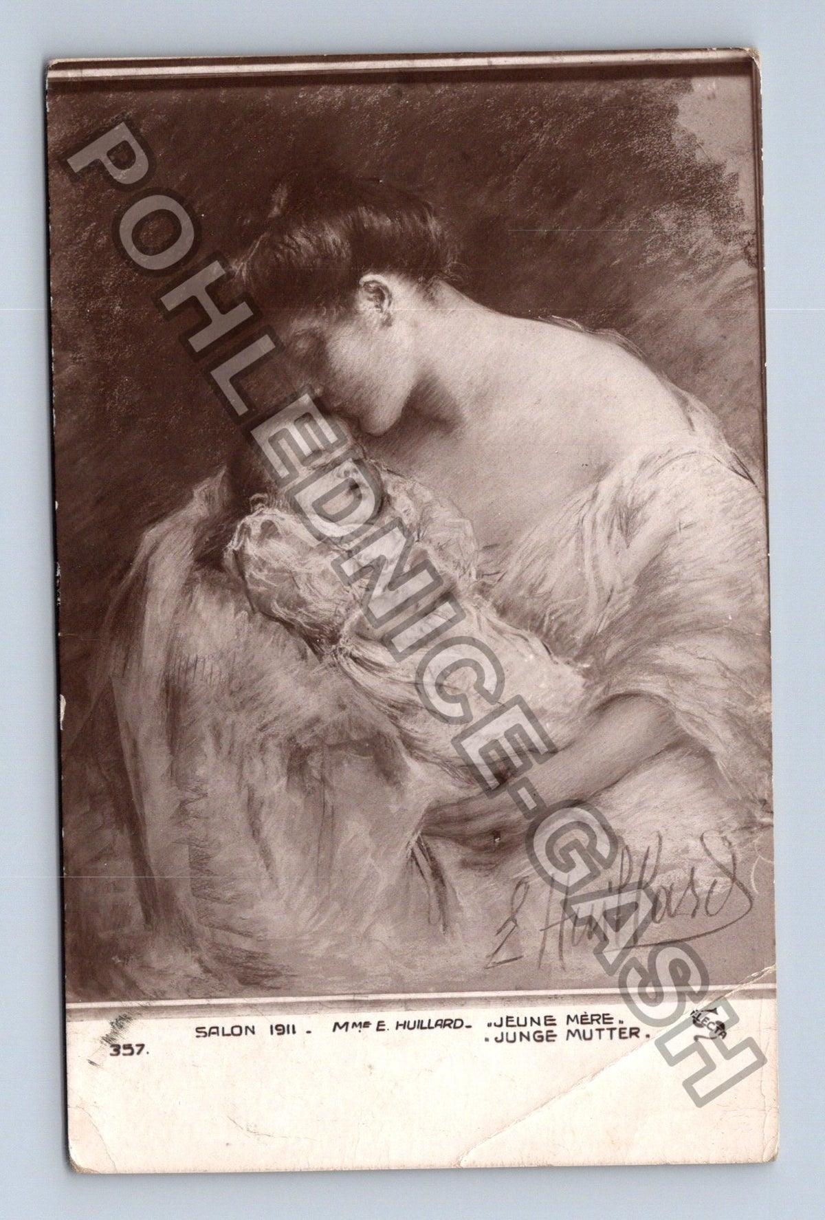 Pohlednice Německo Jungen Mutter Salon 1911 (M42876)