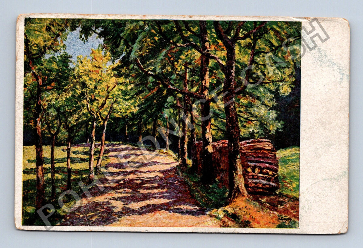 Pohlednice Moderne Kunst Hugo Kreyssig lesní cesta (M42884)