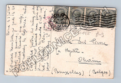 Pohlednice Itálie žena v šatech s kyticí 1923 (M42885)