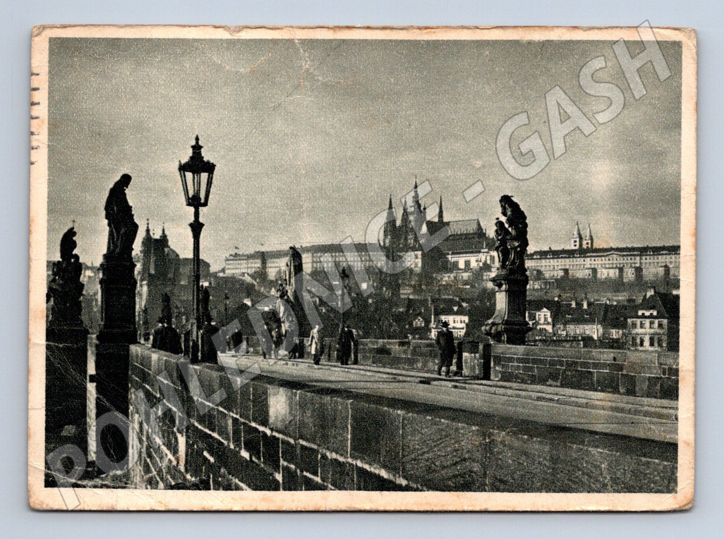 Pohlednice Praha Karlův most a Hradčany 1946 (M4289)