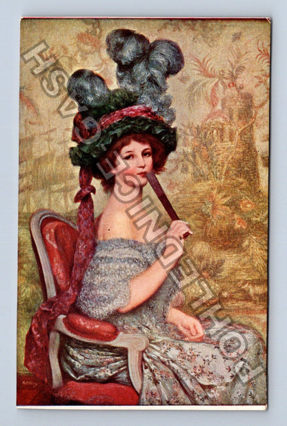 Pohlednice Lady with a fan A. Favre Musée du Luxembourg (M42892)