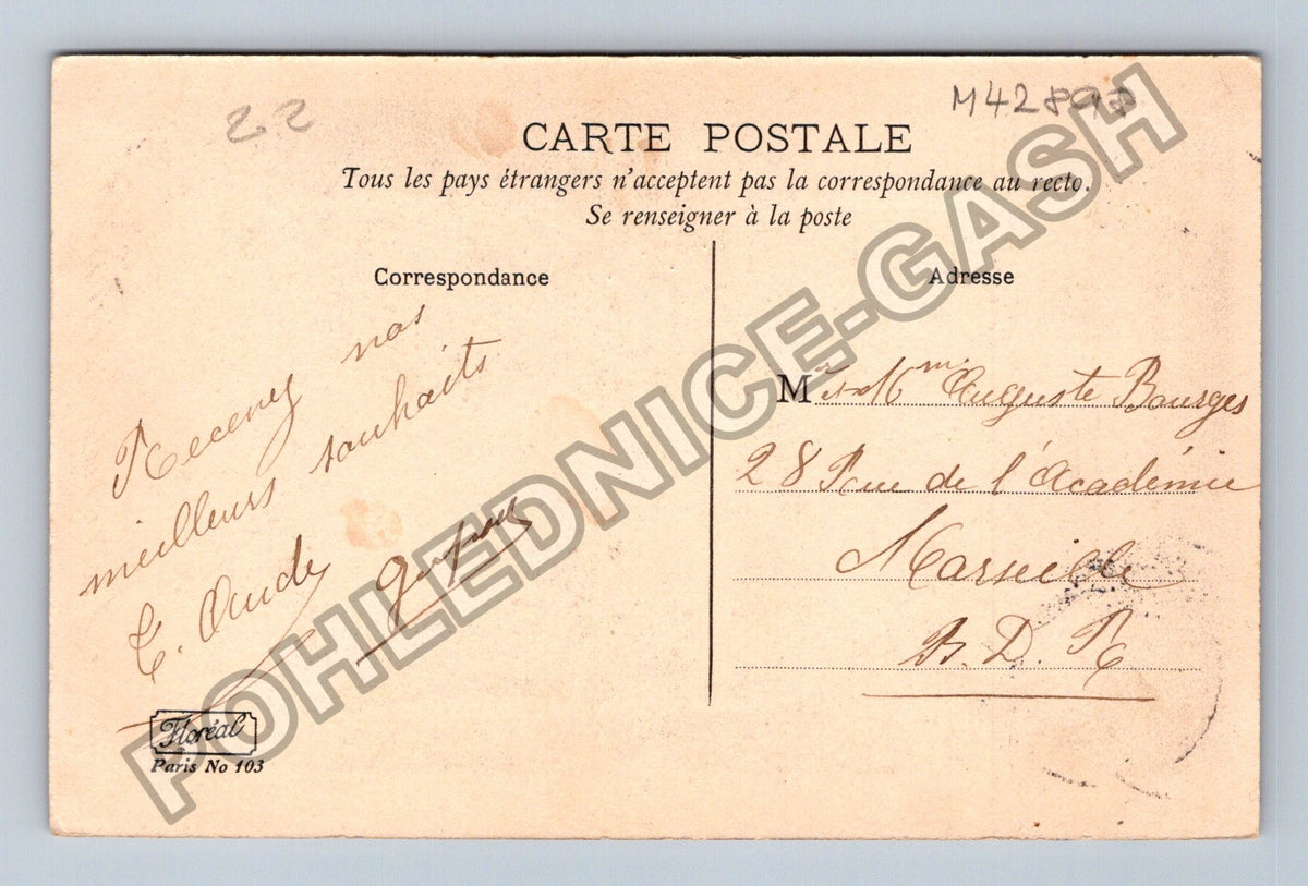 Pohlednice Francie novoroční přání Bonne Année (M42898)