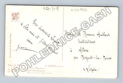 Pohlednice Francie Concert Mystique andělé varhany (M42903)