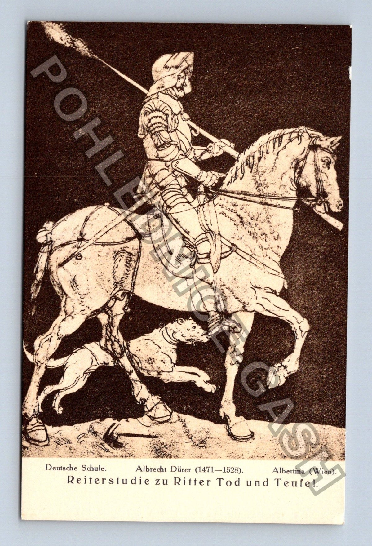 Pohlednice Rakousko Albrecht Dürer Rytíř Smrt a Ďábel (M42911)