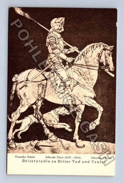 Pohlednice Rakousko Albrecht Dürer Rytíř Smrt a Ďábel (M42911)