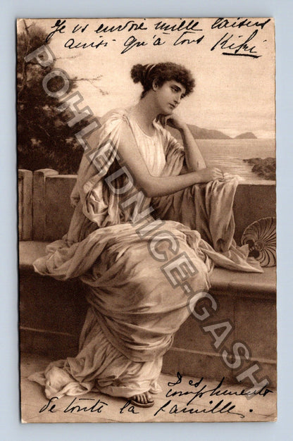 Pohlednice Belgie žena v antickém stylu 1914 (M42918)
