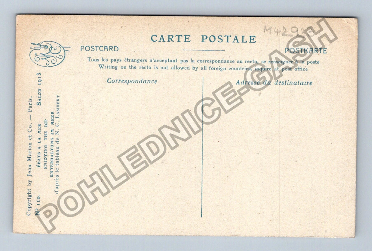 Pohlednice Francie koupání v moři N. C. Lambert (M42933)