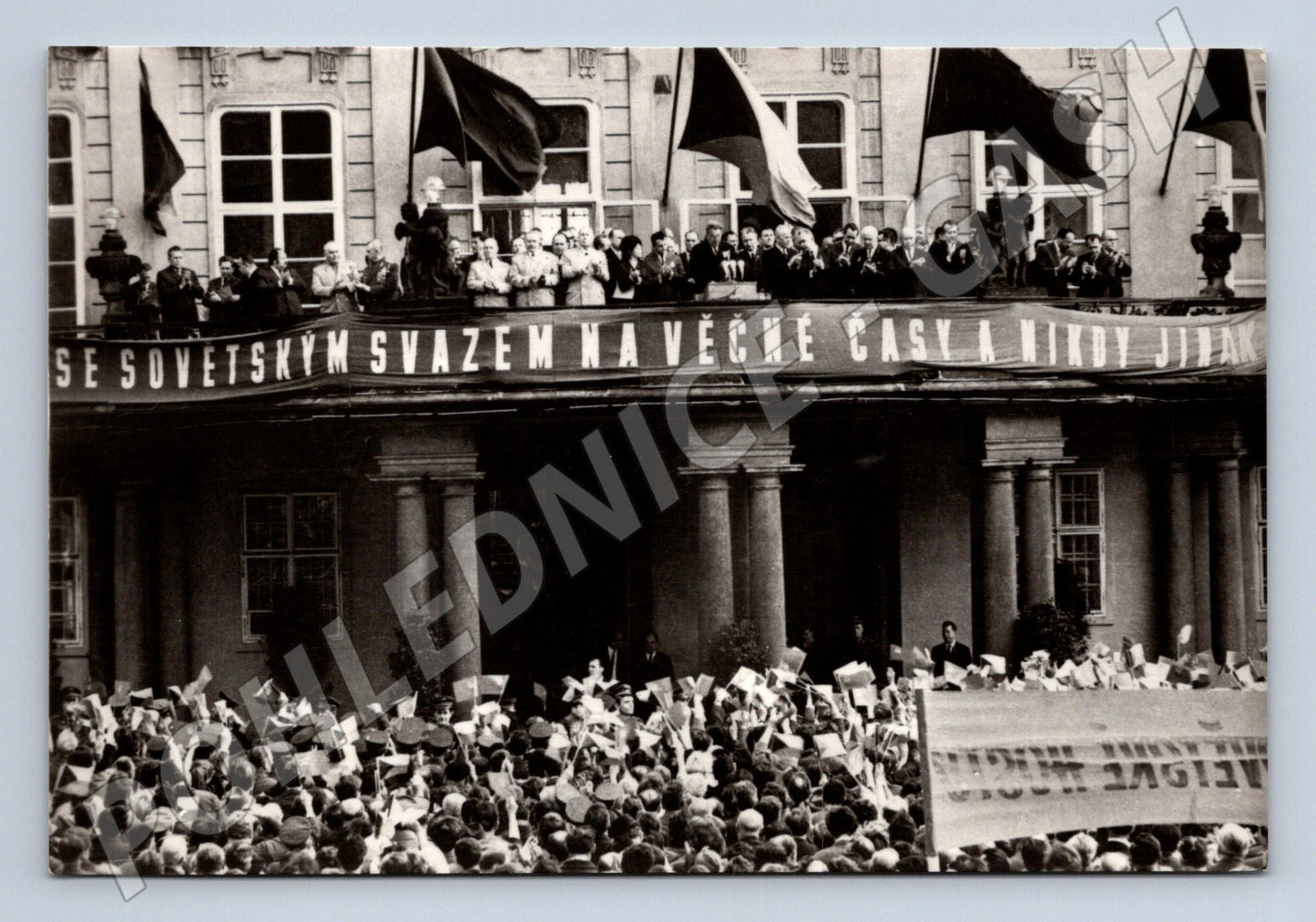 Pohlednice Manifestace Pražský hrad 1970 ČSSR SSSR (M4294)