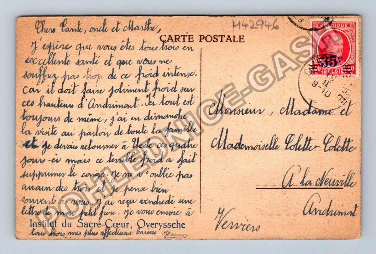 Pohlednice Belgie La relève du filet 1910 (M42946)