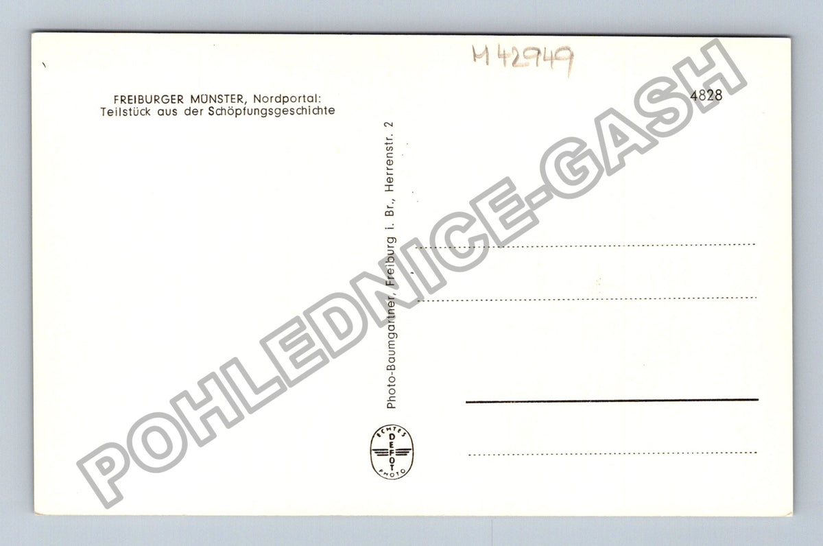 Pohlednice Německo Freiburg Münster Nordportal sochařství (M42949)
