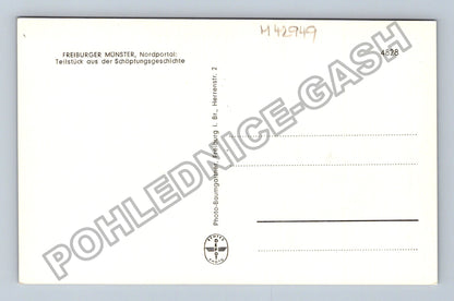 Pohlednice Německo Freiburg Münster Nordportal sochařství (M42949)