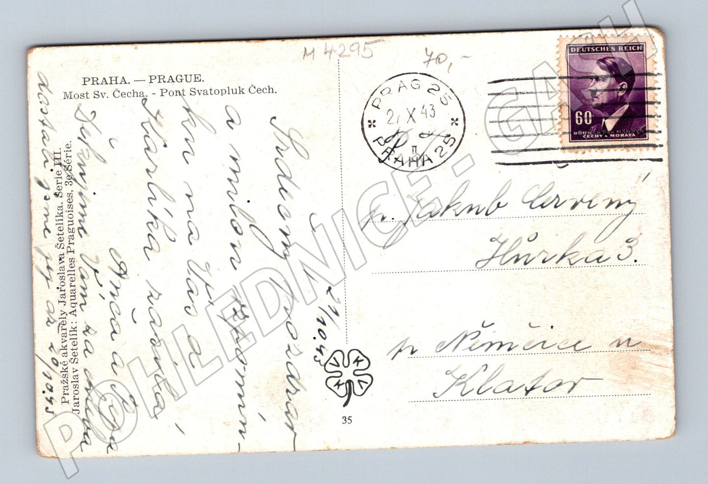 Pohlednice Praha Most Svatopluka Čecha historický (M4295)
