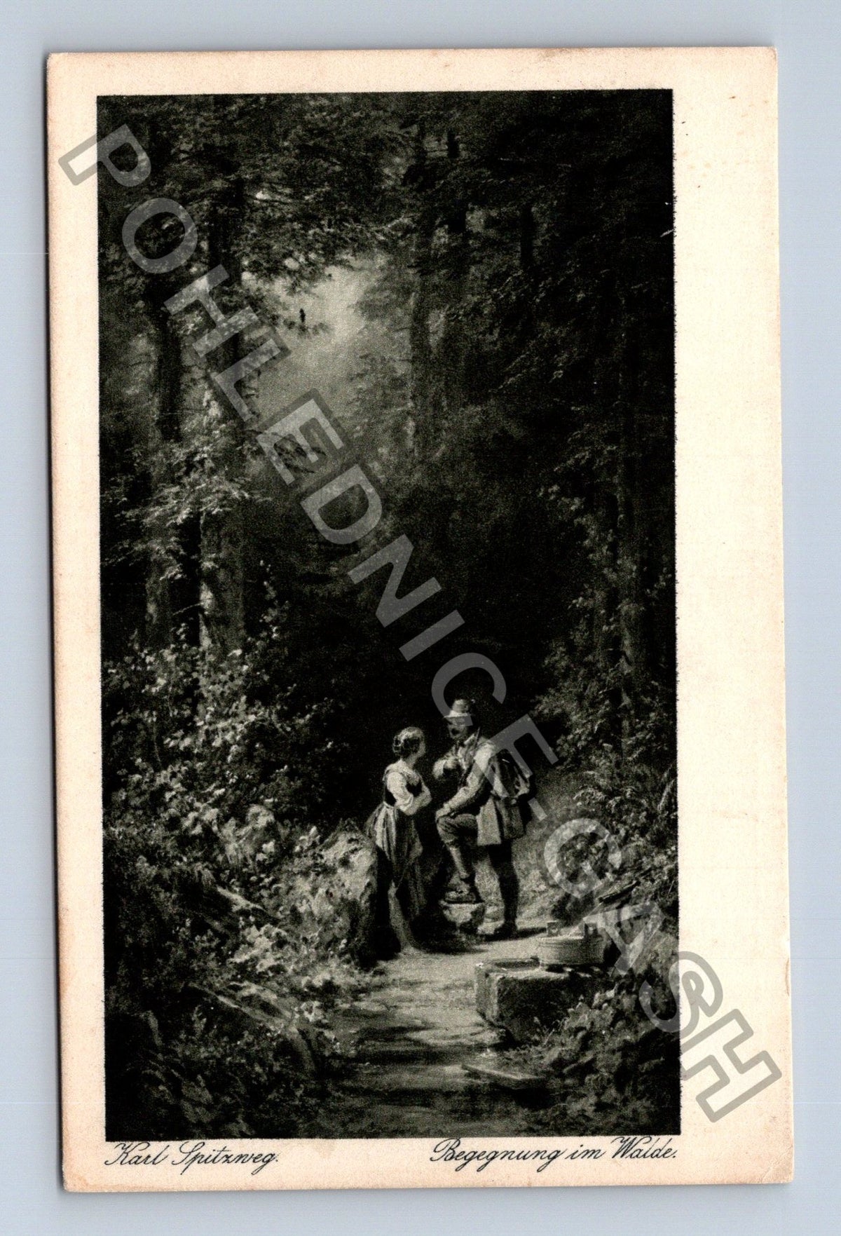Pohlednice Německo Begegnung im Walde Karl Spitzweg (M42951)
