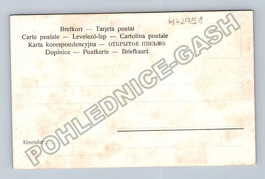Pohlednice Zimní krajina dům u vody Les Bois 1110 (M42958)