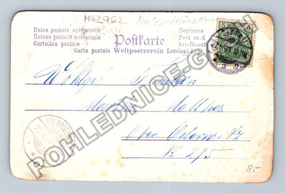 Pohlednice Skandinávie horská krajina s řekou a chatou (M42962)