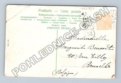 Pohlednice Belgie muž s konví zalévá děti v zelí (M42967)