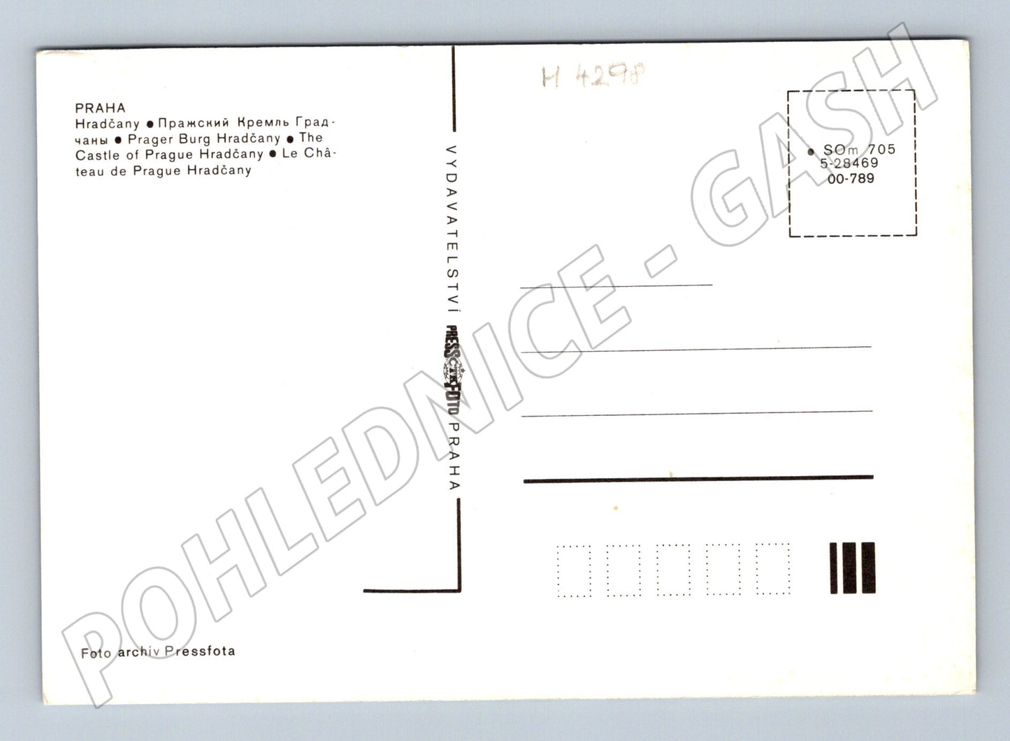 Pohlednice Praha Hradčany zimní Pressfoto (M4298)
