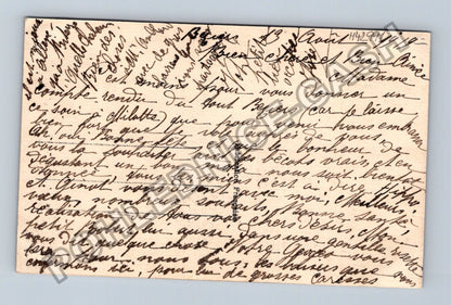 Pohlednice Francie dívka s květinami 1919 (M42991)