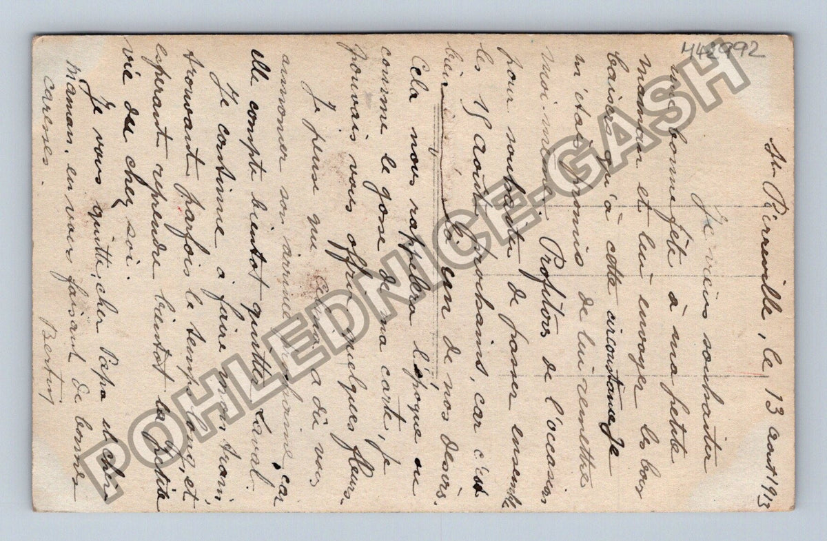 Pohlednice Francie chlapec s kyticí Bonne Fête 1905 (M42992)
