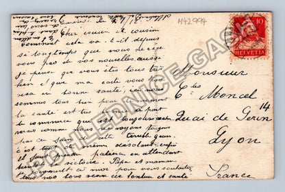 Pohlednice Francie Bonne Année dvě dívky Lyon 1914 (M42994)