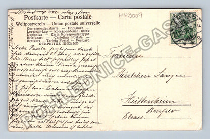 Pohlednice Dívka s květinami Prosit Neujahr (M43009)