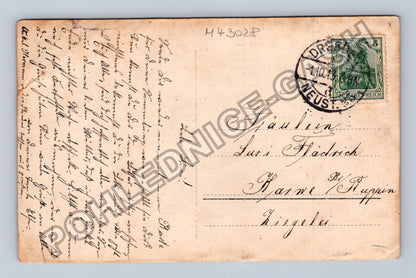 Pohlednice Německo dítě v kostýmu rámeček Neuss 1913 (M43028)