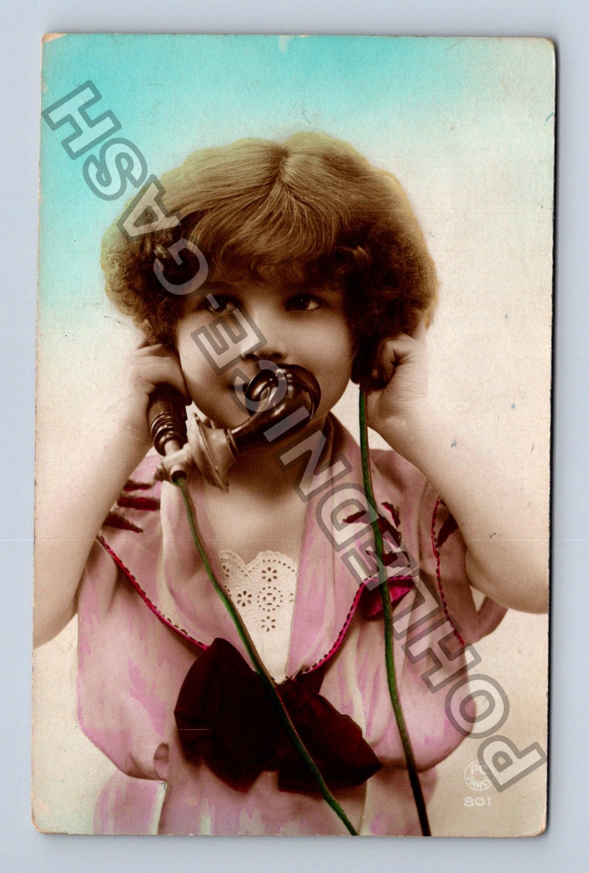 Pohlednice Belgie žena s telefonem 1923 (M43039)