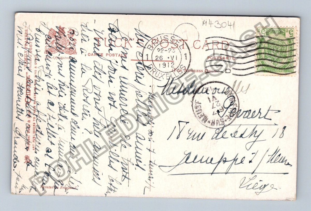 Pohlednice Family Prayers modlitba dětí u postele 1912 (M43041)