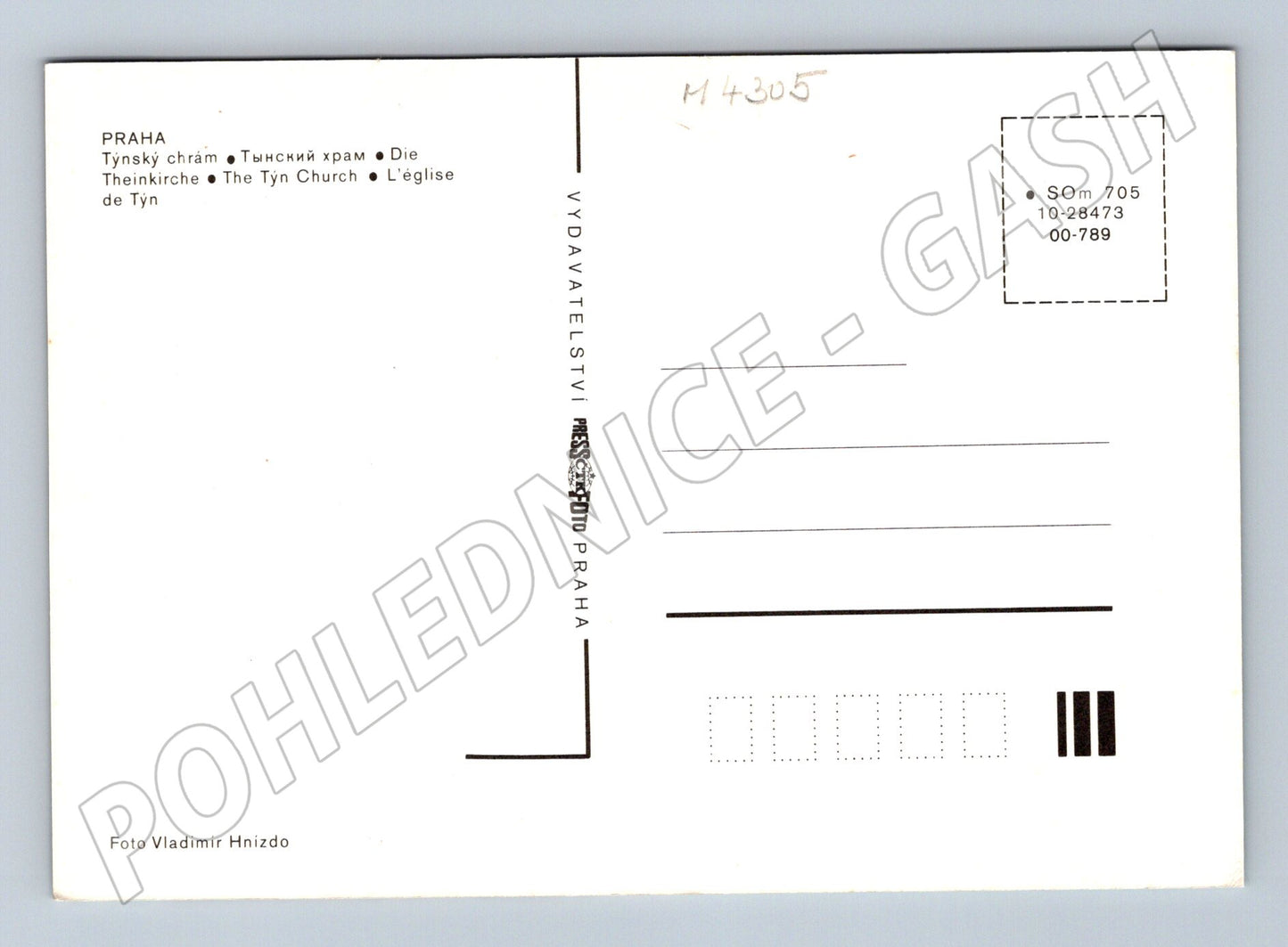 Pohlednice Praha Týnský chrám zimní motiv (M4305)