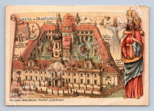 Pohlednice Praha Hradčany Loreta historický motiv (M4306)